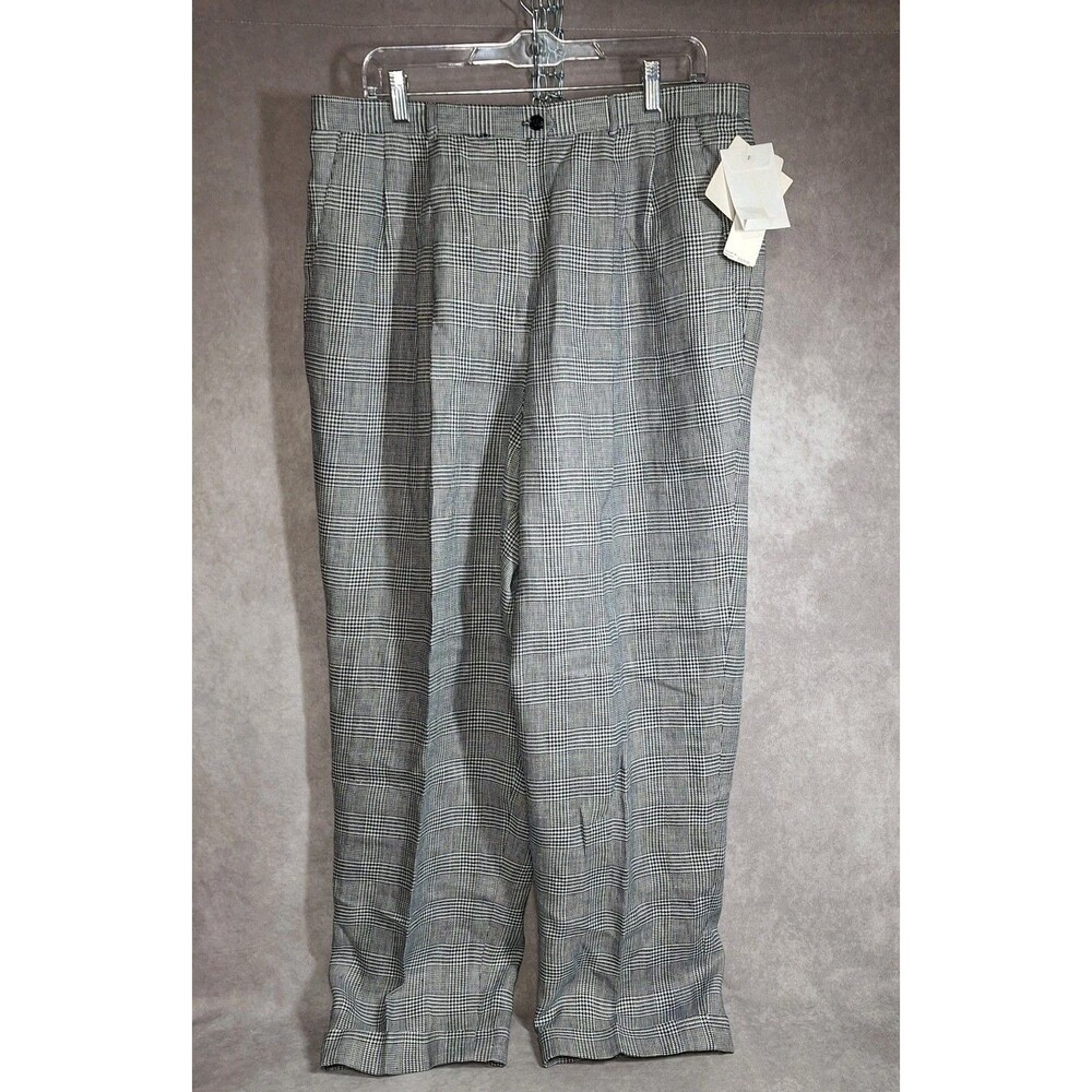 Lauren Ralph Lauren Pants Women's 16W  Navy Houndstooth Lined Pockets